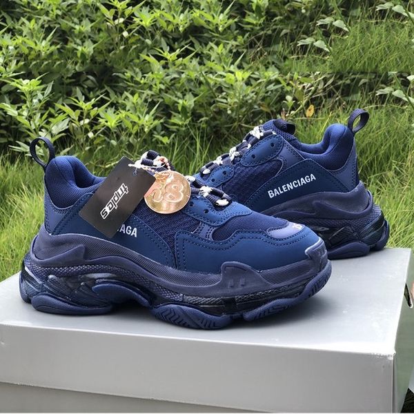 balenciaga triple s navy