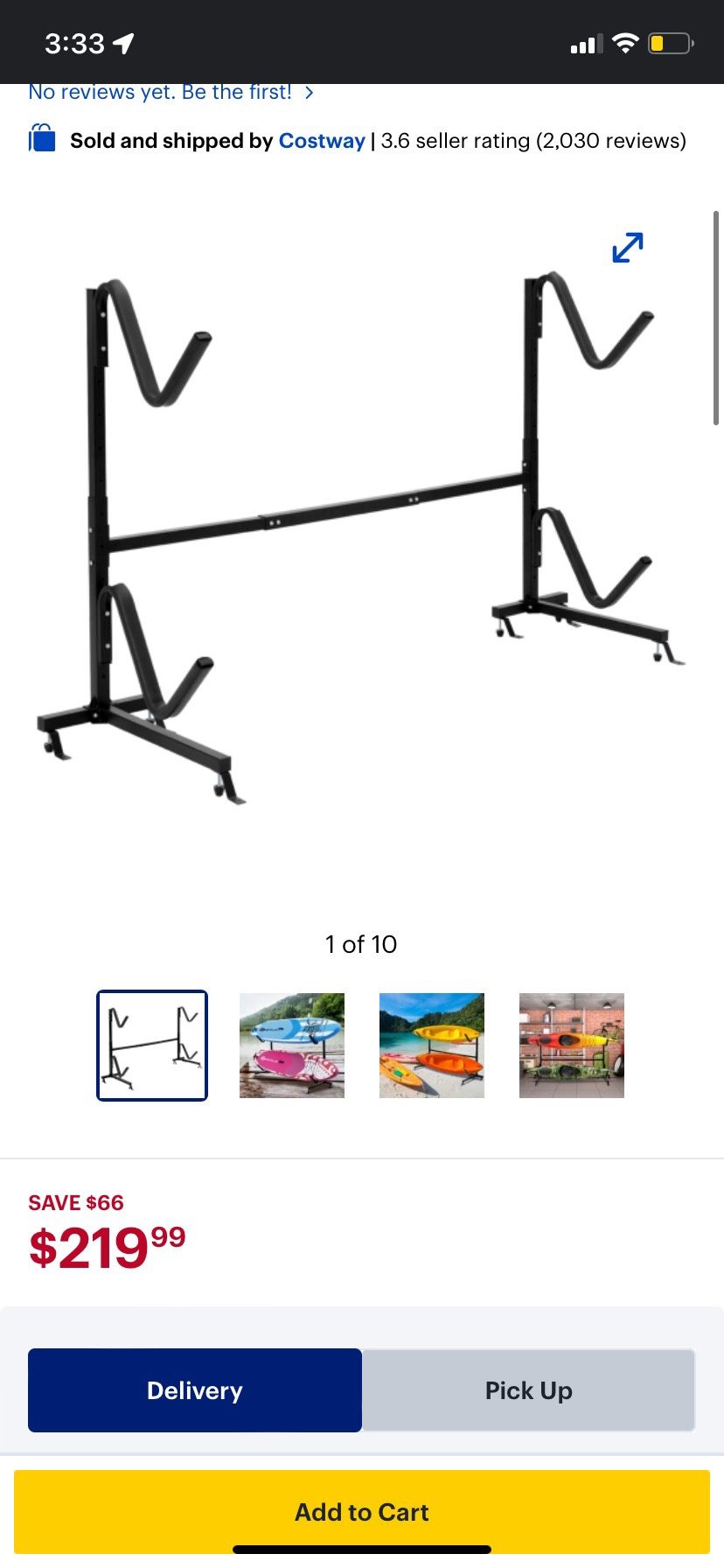 Brand new kayak rack For 2