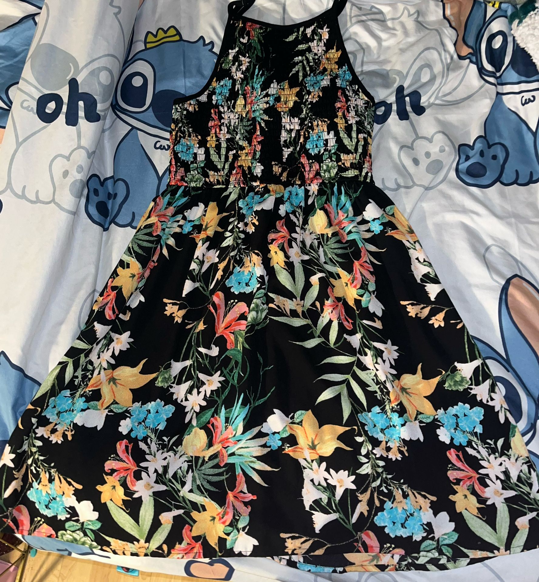 xhilaration Mini Floral Sun Dress With Pockets Small