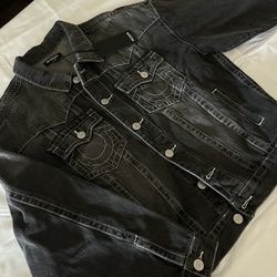 Black True Religion Denim Jacket 
