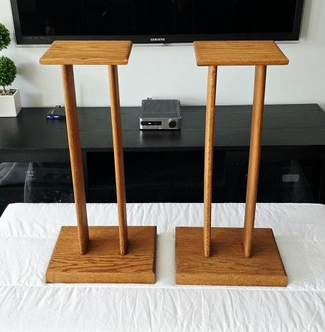 31" Speaker Walnut Vintage Wood Stands