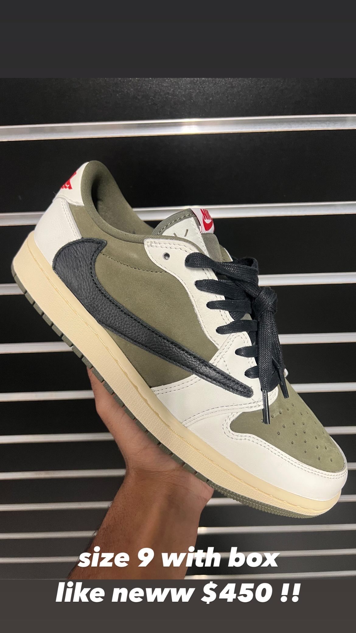 medium olive travis scott jordan 1 low