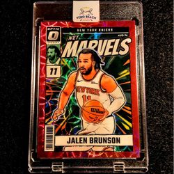 Jalen Brunson 2024-25 Donruss Optic Marvels Red Scope SP! NY KNICKS NBA