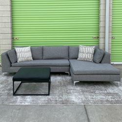 *Free Delivery* Gray Modern Sectional Couch Sofa