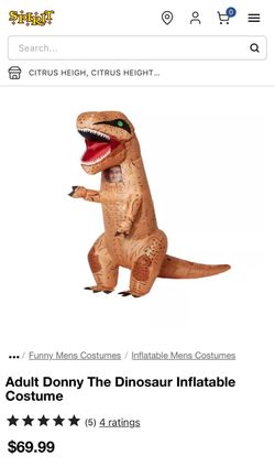 Adult inflatable dinosaur costume