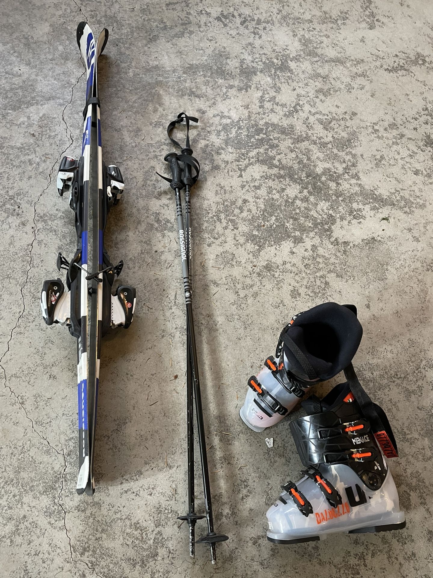 Rossignol skis, Boots, Poles Set