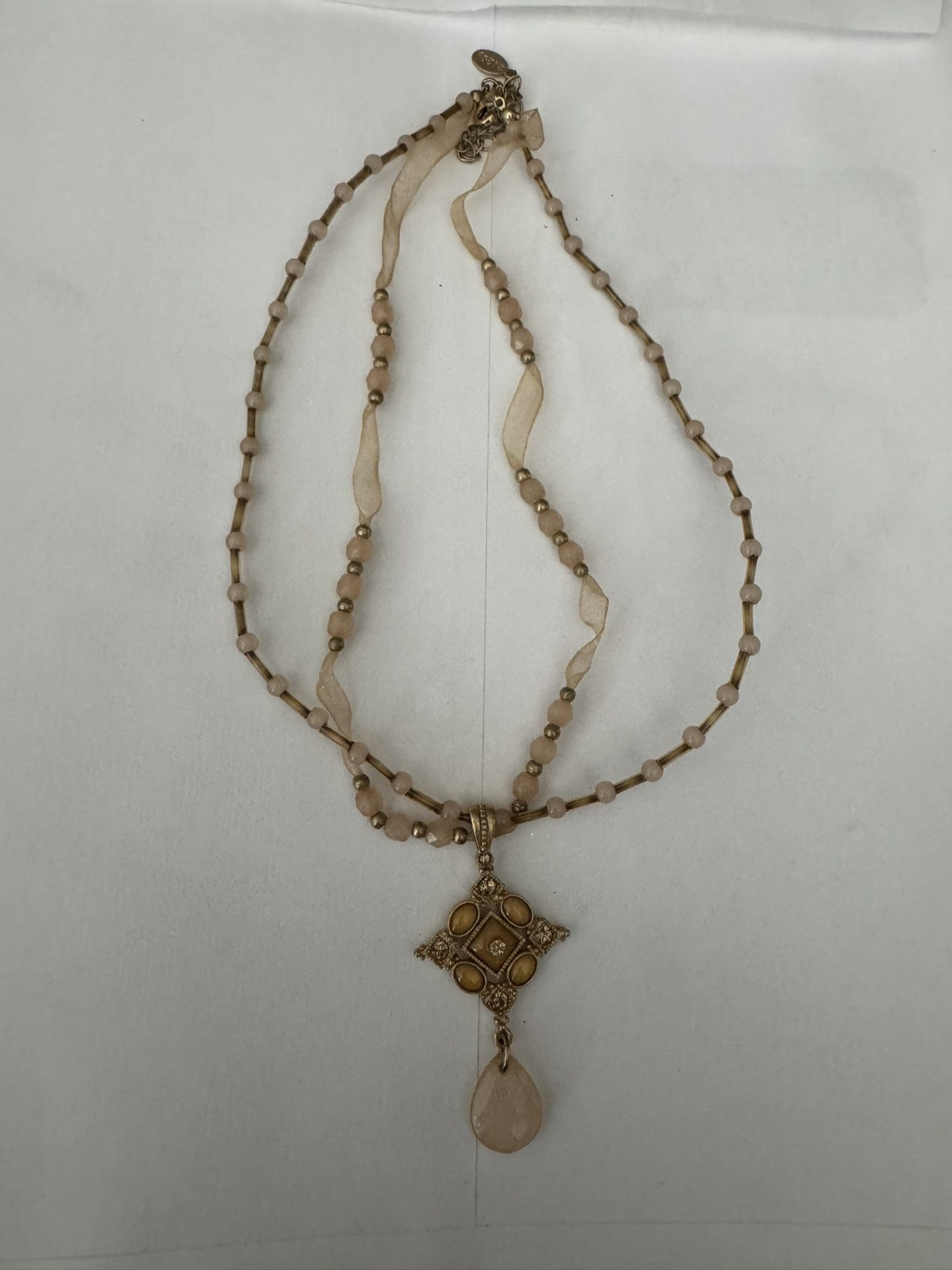 Beaded Necklace with Pendant