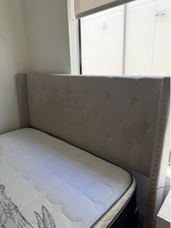 Queen Bed Frame and Mattress