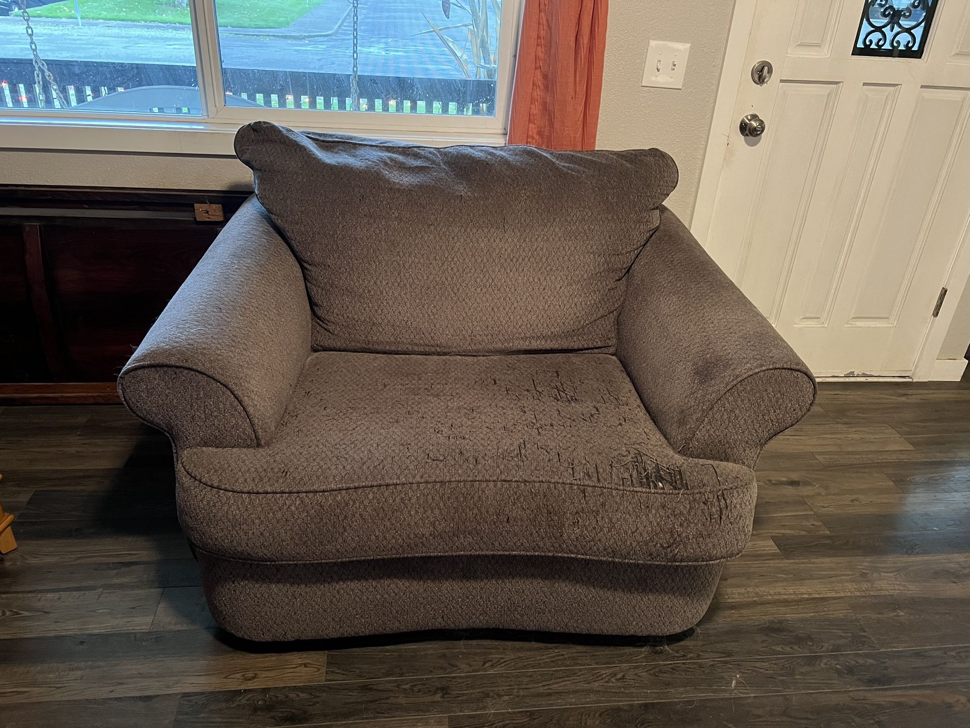 Oversized Chair With Stool