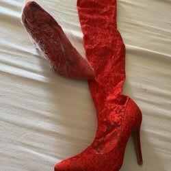 Brand New Women’s Red Lace Heels 