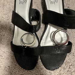 Women’s iMPO Black  Leather Dress Sandals