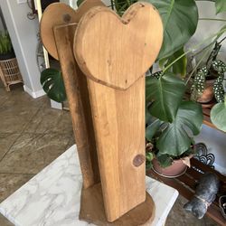 Wood Heart Cottage Core Toilet Paper Holder 