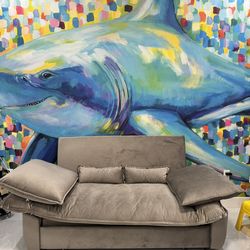 70.1" Queen Pull Out Sofa Bed 3-in-1 Convertible Sleeper Sofa Velvet Gray