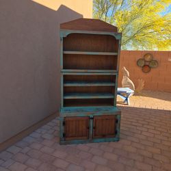 Southwest Style Cabinet With 3 Shelves