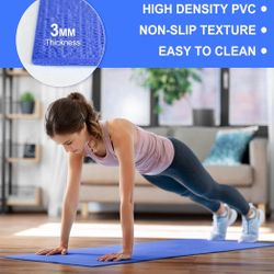 3mm Thick Yoga Mat Bulk, 68.11" x 24.02" Exercise Workout Mat Non Slip Fitness Yoga Pad for Women Kids Gym Home Pilates, Reliable Sturdy Material and