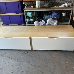 Ikea Media Stand With Two Large Drawers 