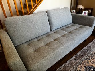 Living Spaces Grey Sofa