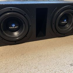 Two 8 Inch Sub Speakers With Custom Box