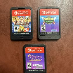 Nintendo Switch Game Bundle Sonic Spyro Carnival Games