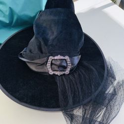 Witches Hat Black Lace & Velvet