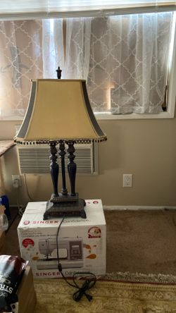 Two Identical Lamps With Lampshade Very Elegant