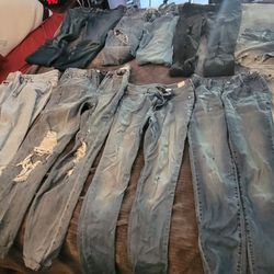 10 Various Girls Pant Bundle (Cool Ripped Style Jeans)..