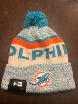 New Era Miami Dolphins Pom Knit Beanie