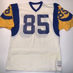 Vintage Sandknit NFL Football Los Angeles Rams Home Jersey #85 