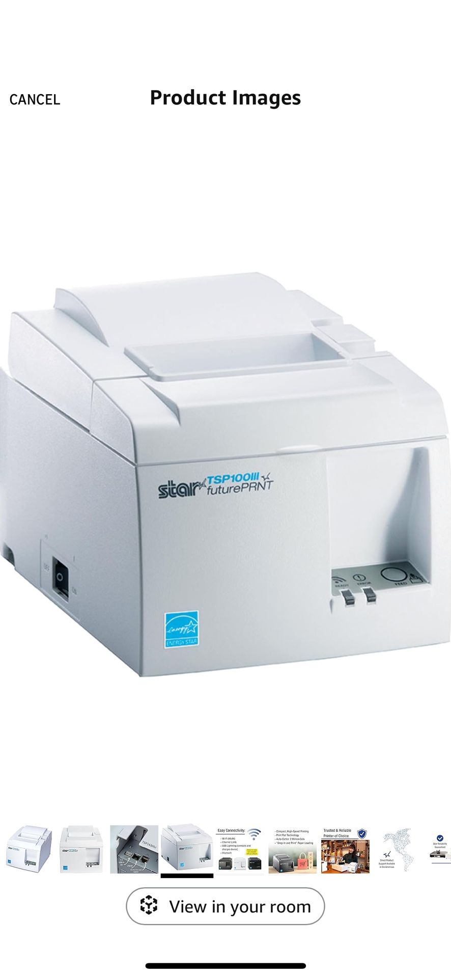 Star Micronics TSP143IIIU USB Thermal Receipt Printer with Device and Mfi USB Ports