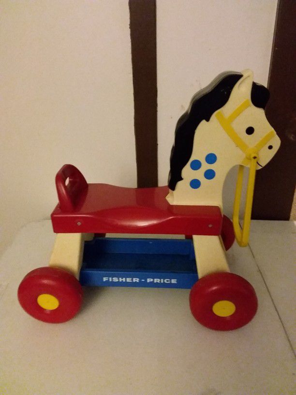 1976 Fisher Price Childrens Rolling Horse