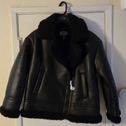 Womens Scoop Faux Leather Moto Jacket