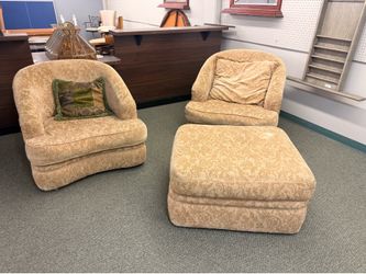 Chairs and ottoman