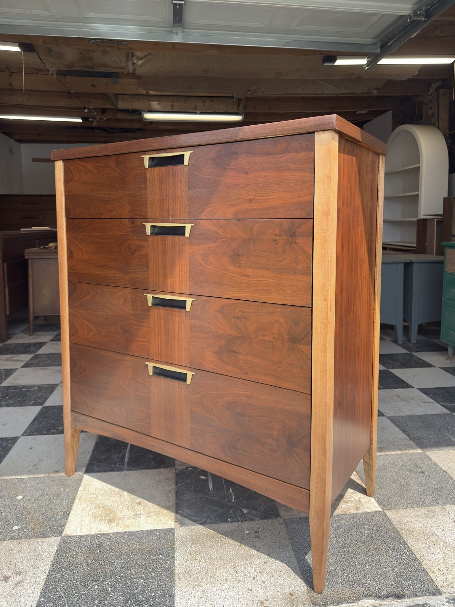 Gorgeous Vintage Mcm Tallboy Dresser