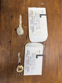 GM Type L Uncut Blank Keys Camaro Corvette 1967–1971