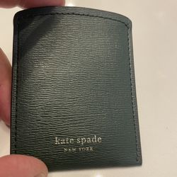 Green Leather Kate Spade Card Holder