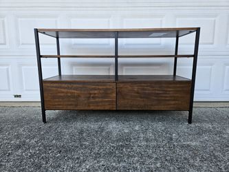 TV Console Stand Table / Entertainment Center Modern Industrial Design Rustic