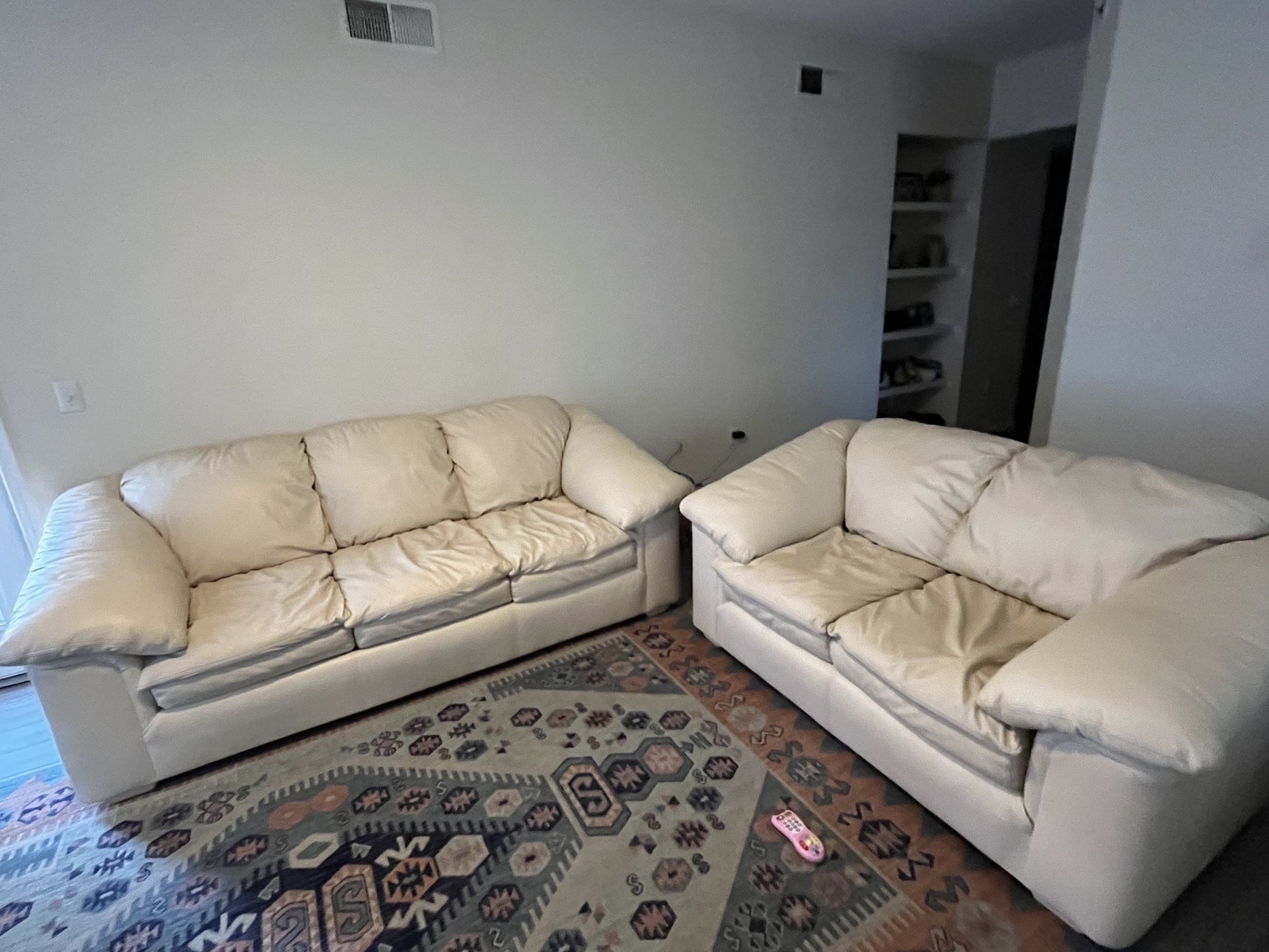 White Leather Couches