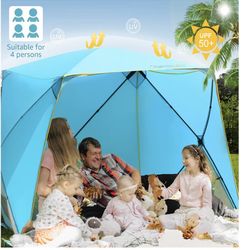Old Bahama Bay Pop Up Beach Tent, Portable Shade Sun Shelter UPF50+ UV Protection for 4 Person Extendable Floor for Fishing H