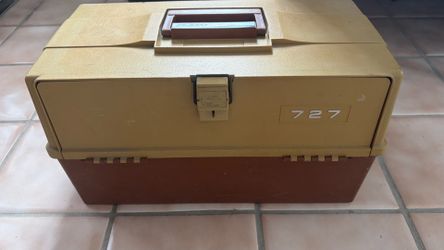 Vintage Plano 727 Tackle Box-3 Slide-Out Drawer Fishing Organizer, Made in USA