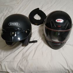 2 Motorcycle Helmets 