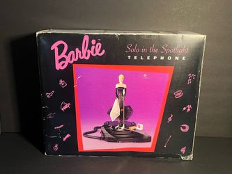NIB Vintage 1995 Mattel Barbie Solo in the Spotlight Telephone w/ Original Box & COA