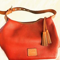 Dooney & Bourke Brown Pebbled Leather Women's Purse Handbag 