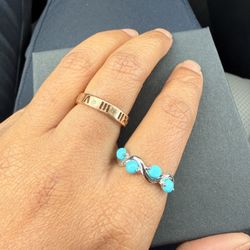 Natural Sleeping Beauty Turquoise Sterling Silver Ring Size 7