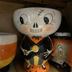 Johanna Parker Small skeleton Guy  candy Bowl 