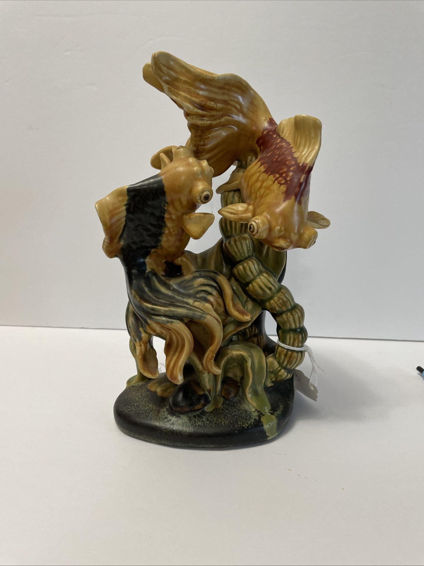 1950’s Shiwan Ware Koi Sculpture From Guangdong China