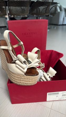 Valentino Wedges Espadriles Size 36