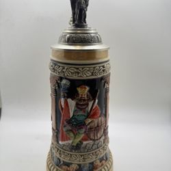 Lidded Beer Stein West Germany 11.5" Limited Edition of 10000 Thewalt Barrels