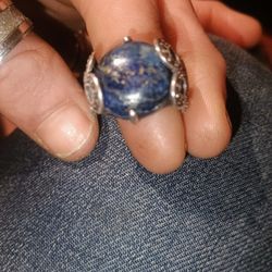 Lapis Lazuli Silver Vintage Ring