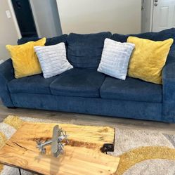 Listing for Blue Sofa Bed in Great Condition