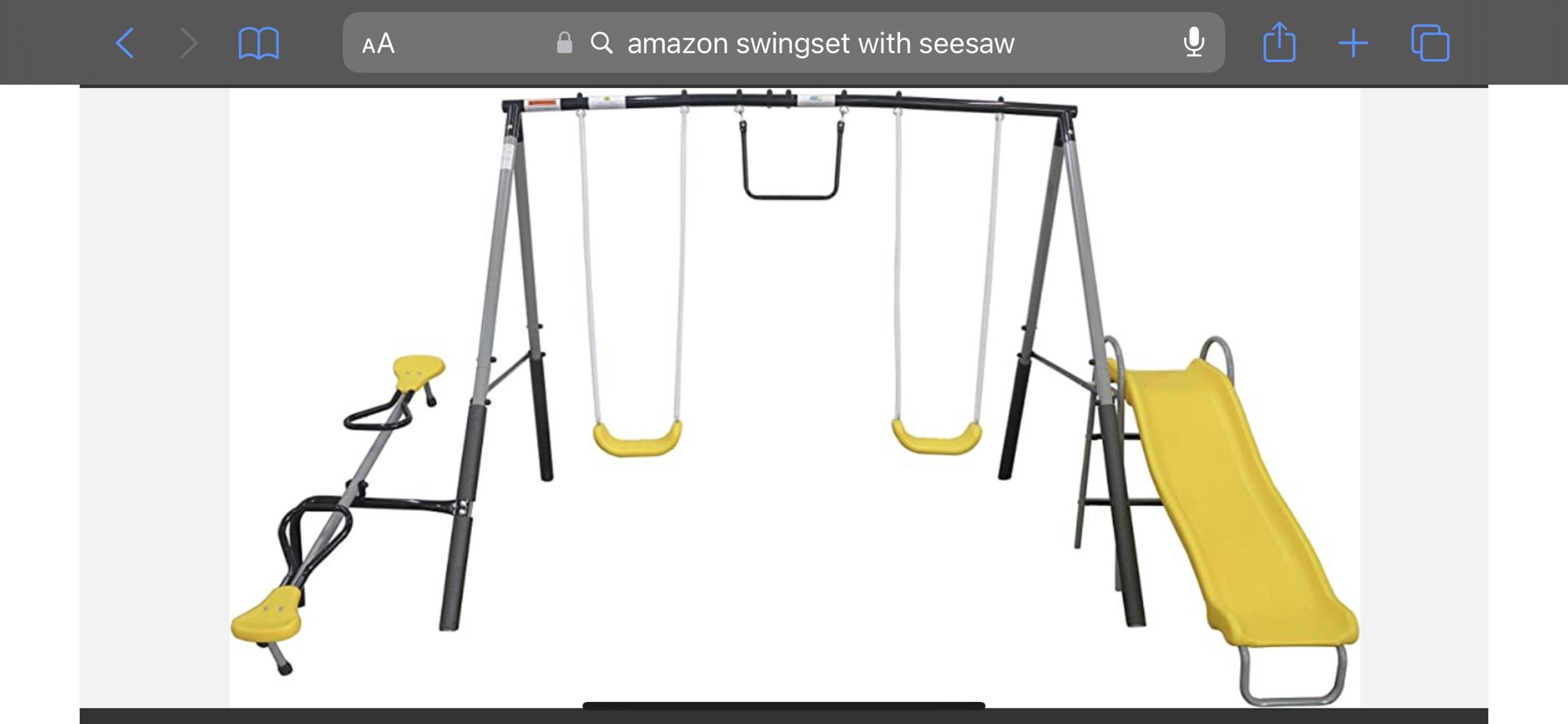 Kids Swing set With Seesaw 